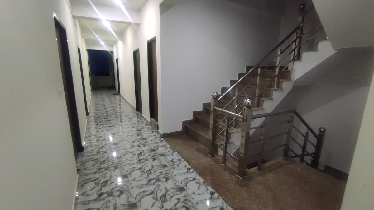 Main corridor with modern design at Daksh Home boys hostel UPES Kandoli