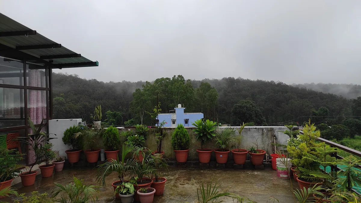 Stunning rooftop view from Daksh Home boys hostel near UPES Kandoli Uttarakhand
